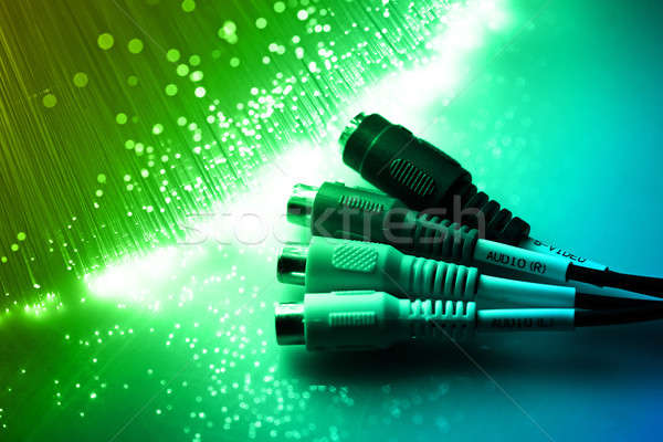Fiber optics background with lots of light spots Stock photo © arcoss