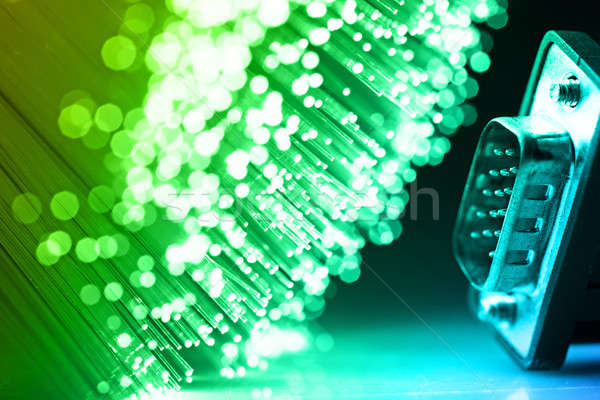 Fiber optics background with lots of light spots Stock photo © arcoss