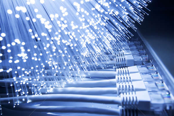 волокно оптика свет Места бизнеса сервер Сток-фото © arcoss