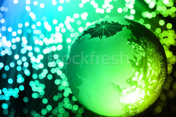 纖維 光學 地球 光 技術 背景 商業照片 © arcoss