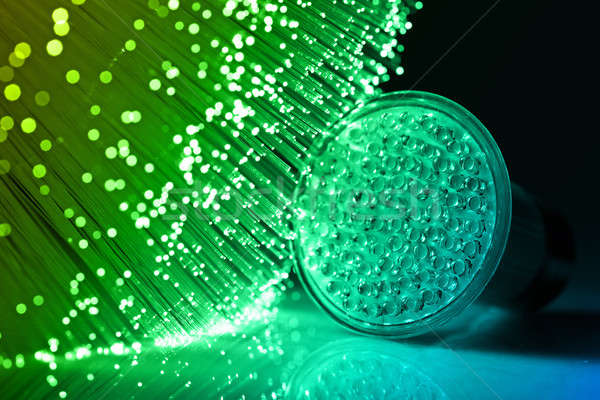 Fiber optics background with lots of light spots Stock photo © arcoss