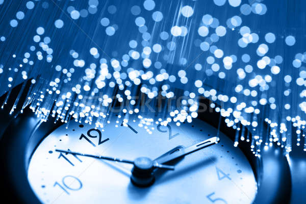 Fibra óptica luz negocios reloj Foto stock © arcoss