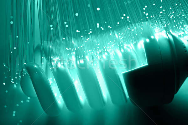 Fiber optics background with lots of light spots Stock photo © arcoss