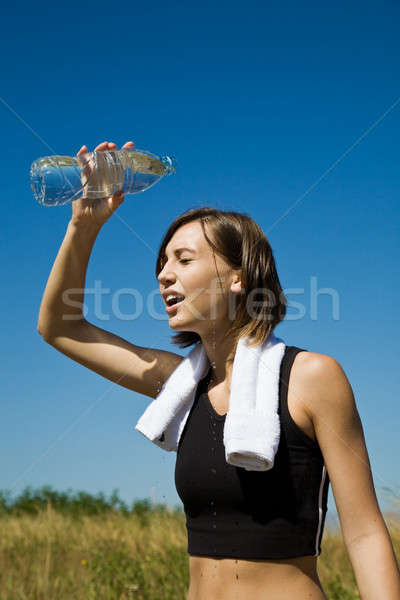 Exercise girl cooling down Stock photo © aremafoto