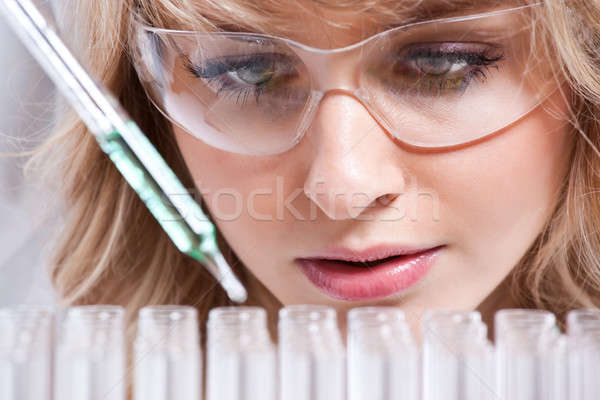 Femenino científico aislado tiro educación de trabajo Foto stock © aremafoto