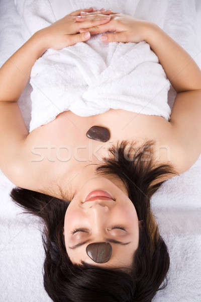 Piękna spa asian dziewczyna leczenie uzdrowiskowe kobieta Zdjęcia stock © aremafoto