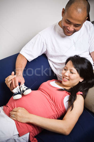 Asian couple coup père mère jouer [[stock_photo]] © aremafoto