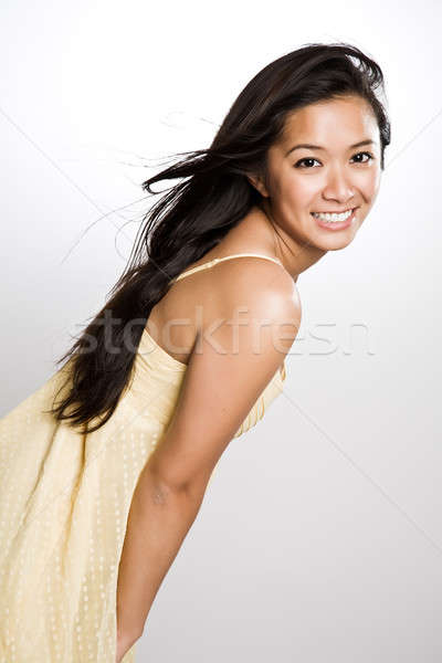 Hermosa feliz Asia mujer tiro moda Foto stock © aremafoto