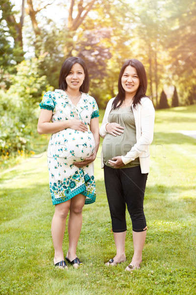 Stock photo: Pregnant Asian women