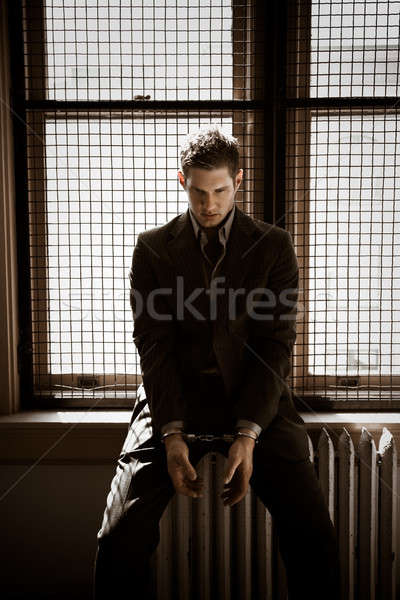 Businessman in jail Stock photo © aremafoto