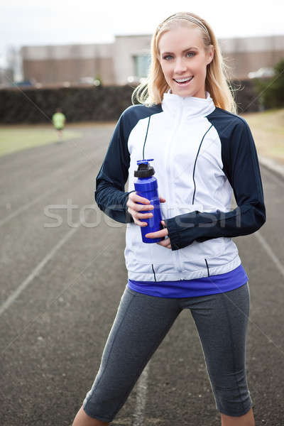 女性 行使 美しい 白人 スポーツ フィールド ストックフォト © aremafoto