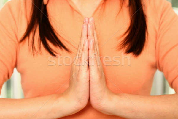 Meditating by yoga Stock photo © aremafoto