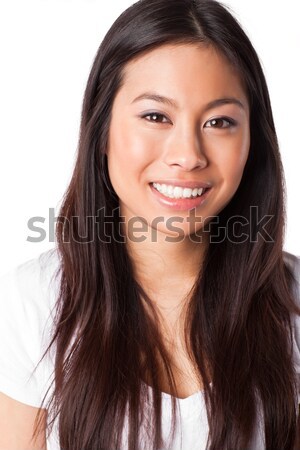 Hermosa Asia mujer aislado tiro femenino Foto stock © aremafoto