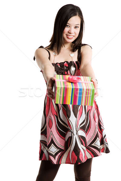 Giving a gift Stock photo © aremafoto