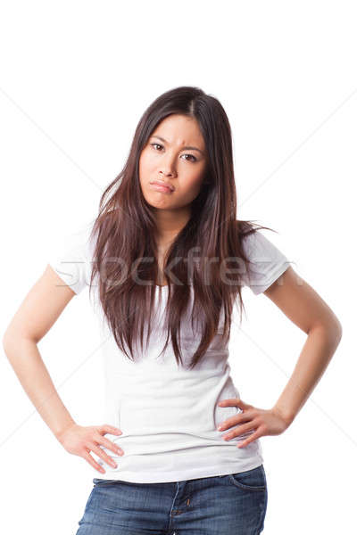 Angry asian woman Stock photo © aremafoto
