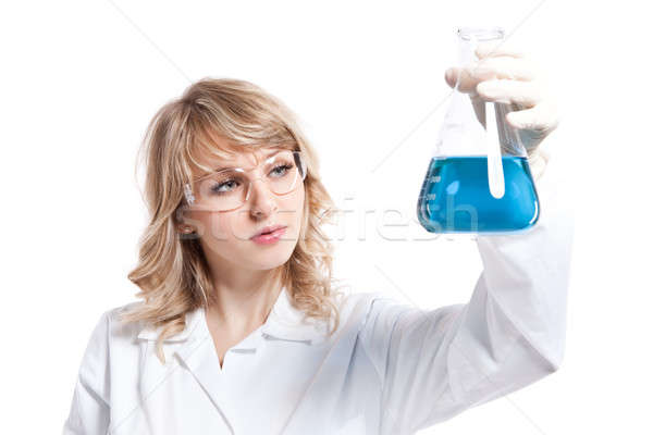 Femminile scienziato isolato shot istruzione lavoro Foto d'archivio © aremafoto