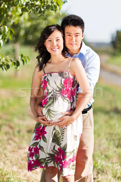 Enceintes couple portrait femme mari famille [[stock_photo]] © aremafoto