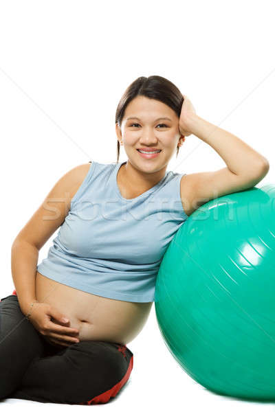 Femme enceinte coup belle enceintes asian femme [[stock_photo]] © aremafoto