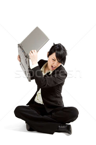 Stressed businesswoman Stock photo © aremafoto