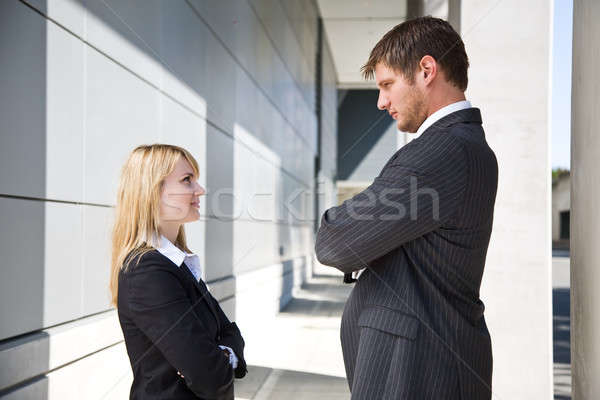 Two angry caucasian business people Stock photo © aremafoto