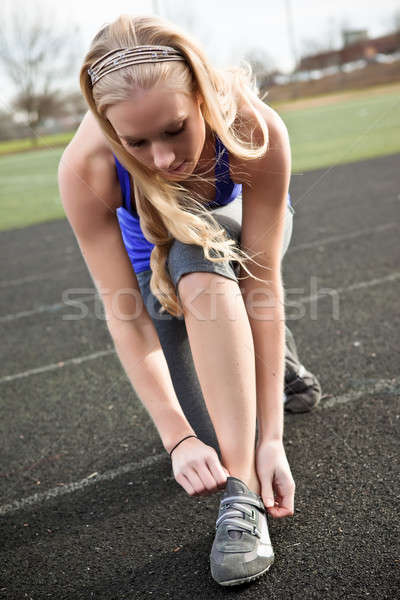 女性 行使 美しい 白人 スポーツ フィールド ストックフォト © aremafoto