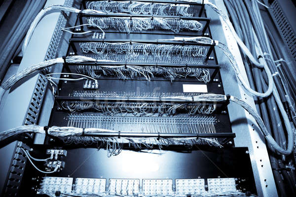 Reţea data center shot albastru calculator Imagine de stoc © aremafoto