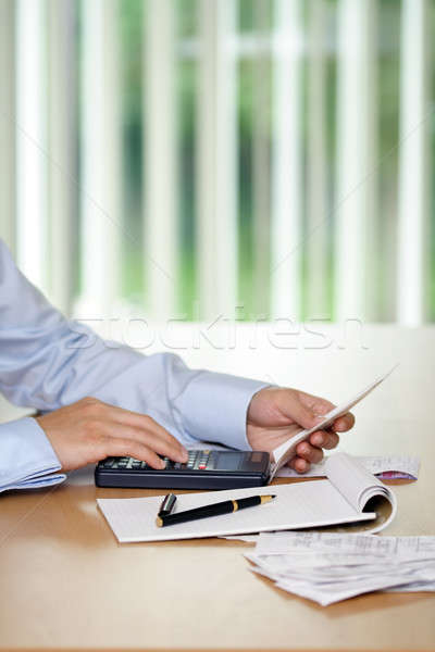 докладе деловая женщина бизнеса женщину бумаги Сток-фото © aremafoto
