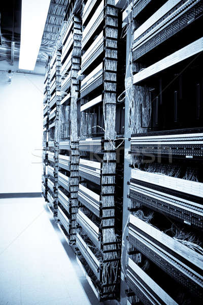 Foto stock: Red · tiro · servidores · Internet · centro · de · datos
