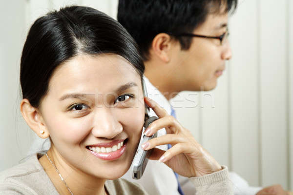 équipe commerciale femme d'affaires coup de téléphone affaires affaires [[stock_photo]] © aremafoto