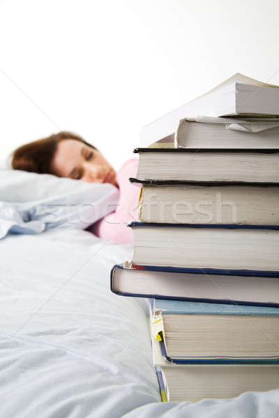 Fallen asleep while studying Stock photo © aremafoto