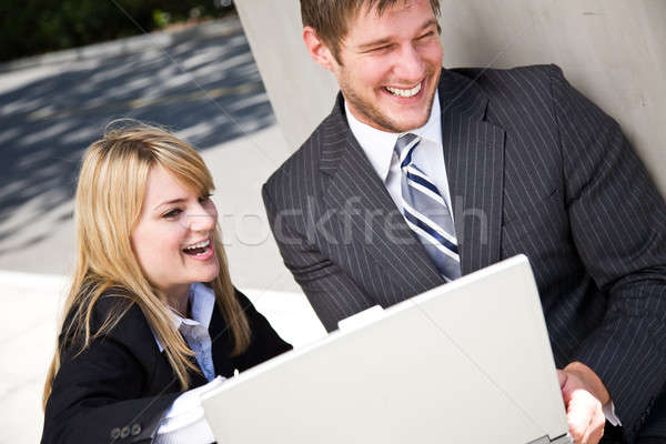 Stock photo: Working caucasian business people