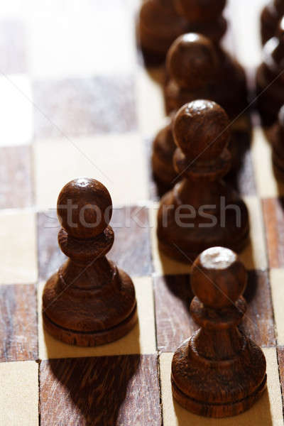 Xadrez tabuleiro de xadrez jogo guerra conselho jogar Foto stock © aremafoto