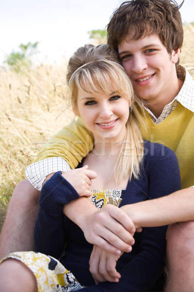 Foto stock: Jóvenes · caucásico · Pareja · amor · retrato · nina