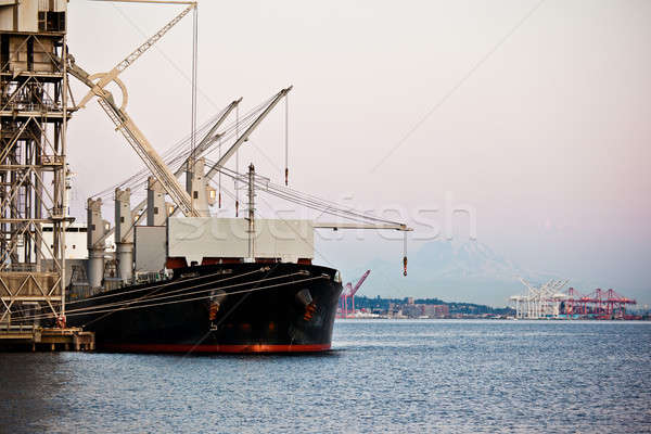 Wysyłki portu shot statku działalności wody Zdjęcia stock © aremafoto