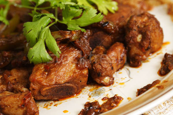 Fekete bab fölösleges borda disznóhús főtt Stock fotó © aremafoto