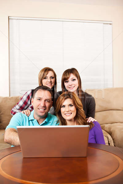 Family at home browsing internet Stock photo © aremafoto