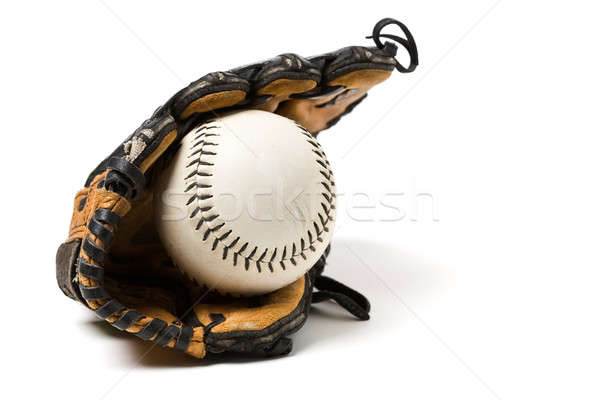 Beysbol top eldiven yalıtılmış atış beyzbol eldiveni Stok fotoğraf © aremafoto
