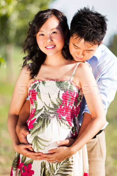 Enceintes couple portrait femme mari famille [[stock_photo]] © aremafoto