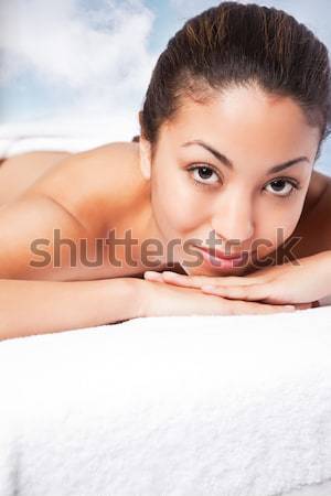 Meisje geïsoleerd shot mooie zwarte vrouw Stockfoto © aremafoto