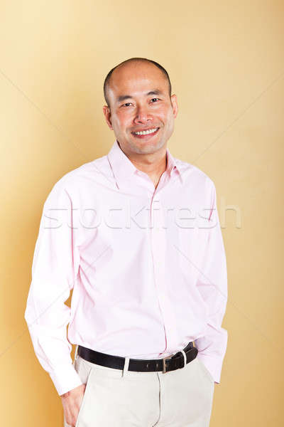 Stock fotó: ázsiai · üzletember · portré · boldog · munkás · stúdió