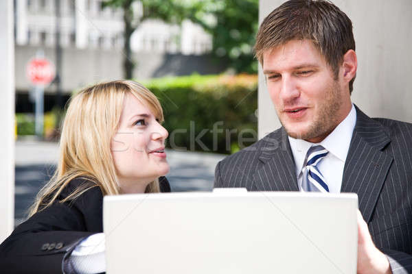 Stock photo: Working caucasian business people