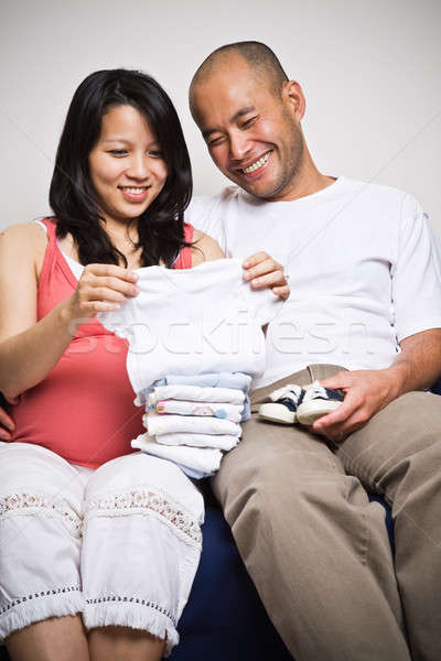 Heureux asian couple bébé famille [[stock_photo]] © aremafoto