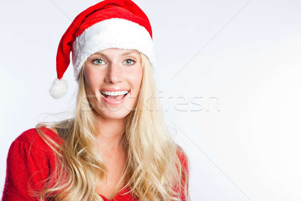 Navidad nina retrato hermosa caucásico Foto stock © aremafoto