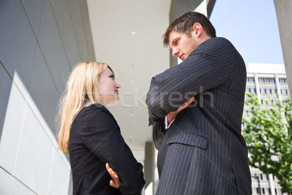 Stock photo: Two angry caucasian business people