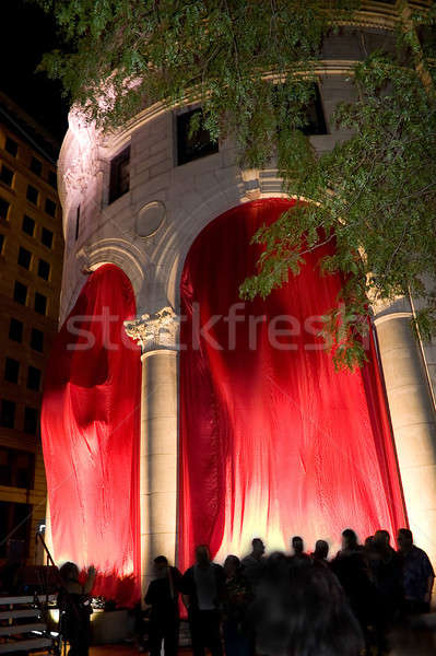 Nocturna de la ciudad vida clásico arquitectura rojo Foto stock © ArenaCreative