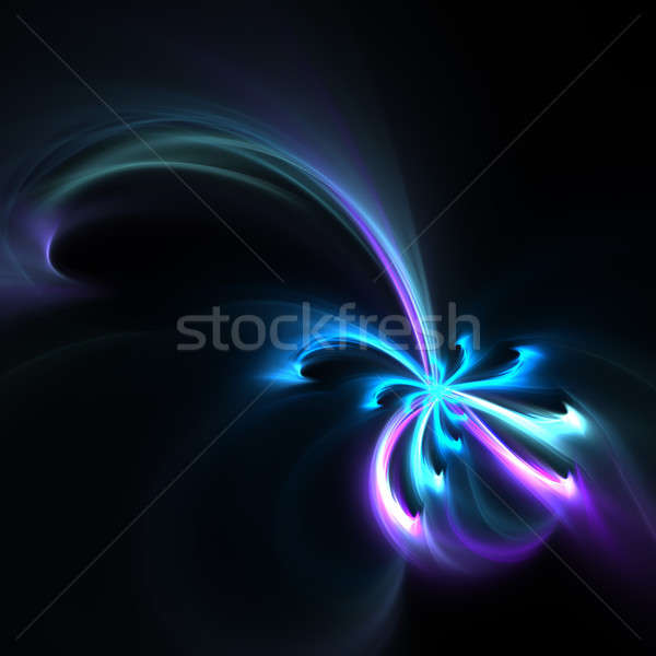 Stockfoto: Blauw · fractal · abstract · ontwerp · groot