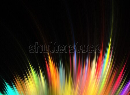 Regenboog fractal veren abstract groot Stockfoto © ArenaCreative