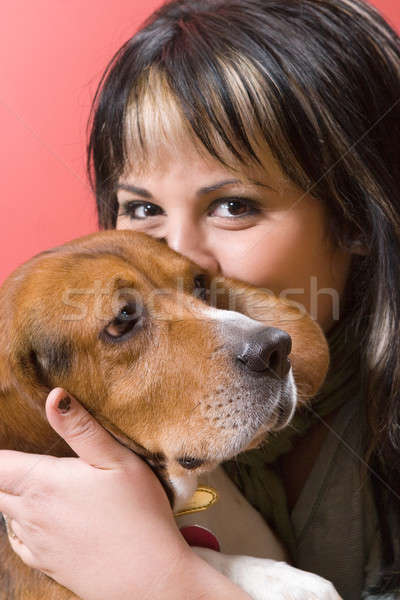 Girl Kisses Her Dog Stock photo © ArenaCreative