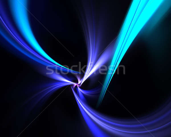 Blue Funky Fractal Swirls Stock photo © ArenaCreative