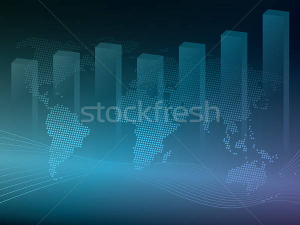 Global de negócios abstrato montagem mapa do mundo Foto stock © ArenaCreative